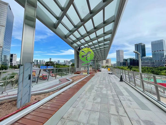 不銹鋼花池坐凳美化深圳前?？缃止珗@G9天橋城市戶外景觀