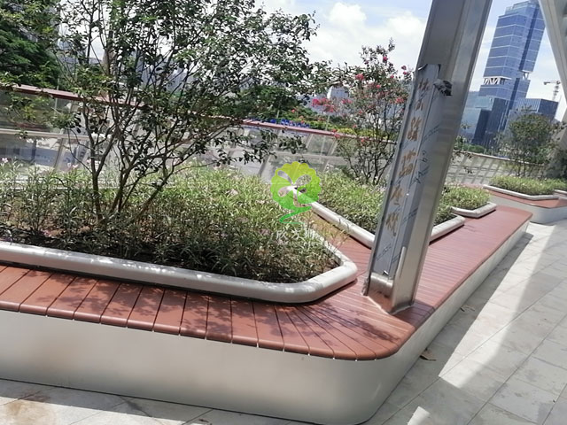 不銹鋼花池坐凳美化深圳前?？缃止珗@G9天橋城市戶外景觀